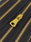 Slantastoffe 1m + 2 Zipper Metall Reißverschluss 5mm endlos (Gold)