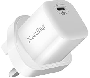 USB C Plug, Nestling 20W USB C Fast Charger Plug compatible with iPhone 15/15 Plus / 15 Pro / 15 Pro Max/14/14 Mini/14 Pro/14 Pro Max, Galaxy, Pixel 4/3, iPad Pro, AirPods Pro etc.