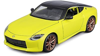Maisto Nissan Z (2023): Modellauto im Maßstab 1:24, Türen beweglich, gelb (532904Y)