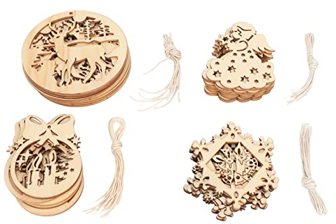Tyenaza Holzausschnitte, Buchsbaum, Zum Basteln, Retro, Urlaub, Thema, Weihnachtsbaum, Hängende Verzierung, Für Scrapbooking, Basteln, Geschenke, Heimdekoration