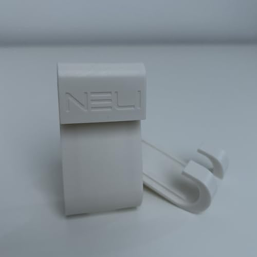 NELI Lot de 2 Crochets pour paroi en Verre, paroi de Douche, Porte en Verre, Cabine de Douche (Crochet de Douche, Crochet de Porte, Crochet de Voyage) (Blanc)