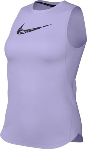 Nike Top Damen One Swsh Hbr Tank, Lilac Bloom/White, FN2606-512, M