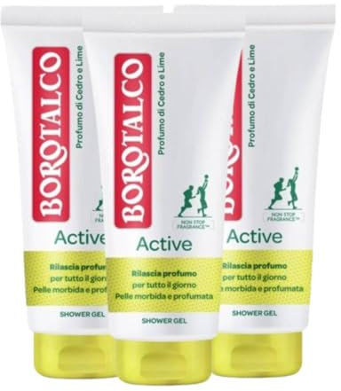 Borotalco Duschschaum Active Duft Zeder und Limette 200 ml (3 Einheiten)