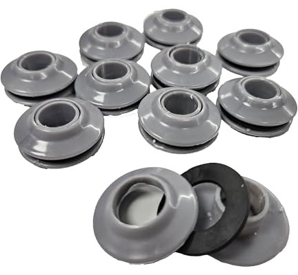 WERKA PRO Lot de 10 Oeillets pour bâches Gris
