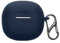 kwmobile Silicone Cover Compatible with Skullcandy Rail In-Ear Wireless - Case Cover Stick-On Skin with Clip - Dark Blue