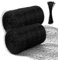2 Stück 2x9m Feinmaschig Teichnetz, (20 x 20mm) Schwarz Robust Pflanzennetz Vogelschutznetz, Witterungs & UV Beständig Schutznetz Ranknetz Taubennetz Engmaschig Laubnetz für Garten