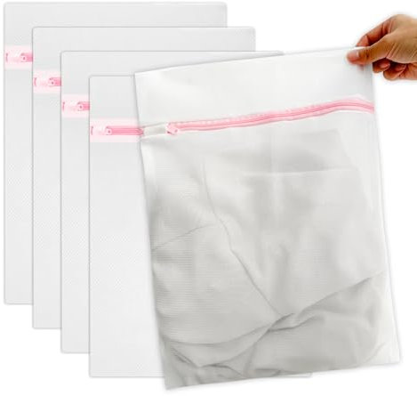 Lot de 5 filets à linge pour machine à laver, 30 x 40 cm, sac à linge avec fermeture éclair pour sous-vêtements, chemises, pulls, voyages, chaussures, vêtements de bébé