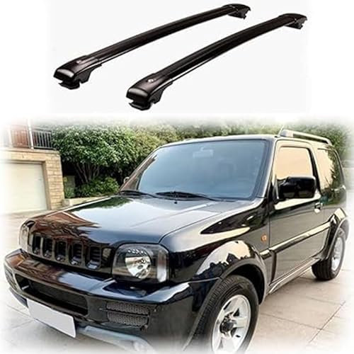 GCTRICL Kompatibel mit Suzuki Jimny 2010-2018 Aluminium Dachträger Relingträger,Dachgepäckträger Alu Relingträger 2 Stück,A