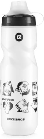 ROCKBROS Borraccia Sportiva 750ml senza BPA a Tenuta Stagna Antipolvere | Anti-perdita e Portatile, Bottiglia d'Acqua da Spremere per Bici Ciclismo Corsa MTB Escursionismo