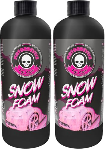 MOTORKIT Mousse Nettoyante Rose Snow Foam Motorrevive Shampooing Car Care 450 ml pour nettoyeur à pression et pompe à pression (Lot de 2)