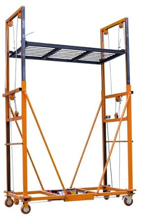 Andamio electrico Andamio elevador eléctrico móvil plegable con control remoto, plataforma de escalada telescópica decorativa(2m)