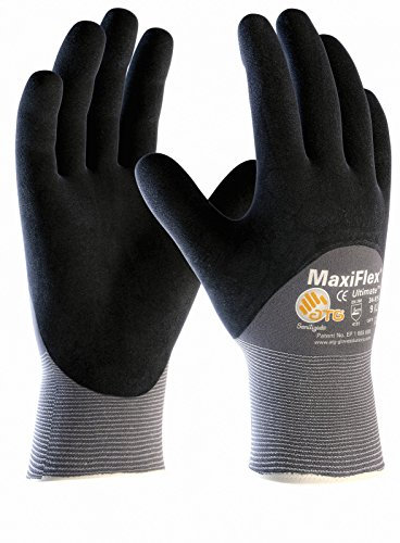 3er Pack MaxiFlex Ultimate ¾ beschichtet, Arbeitshandschuh, Montagehandschuh, Größe:8 (M)