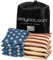 Play Platoon Wetterfeste Cornhole Bags Set mit 8 Stück – Amerikanische Flagge Maislochbeutel (Sterne & Streifen) – Outdoor-Wurf – Regulierung Größe und Gewicht