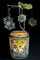 Pyramide/Rondell Silber Teelichtglas im Geschenkkarton Set inkl. Glitzerstern (Schneeflocke 3)