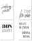 #detailverliebt Poster mit Sprüchen in DIN A3 I Lieblingsplatz - cest la vie - Bon appetit - Save Water Drink Wine I Typo Statement schwarz weiß I dv410