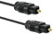 OcioDual Cable Toslink Audio Digital Fibra Optica 1m Doble Macho para DVD HDTV Blu Ray Consolas Smart TV Negro