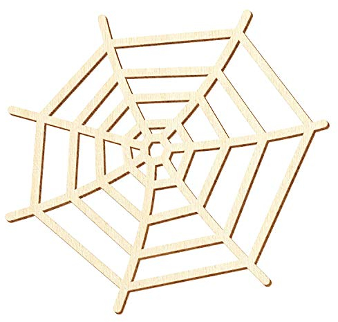 Holz Spinnennetz - 5-50cm Höhe - Basteln Deko, Größe:15cm, Pack mit:1 Stück