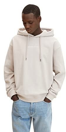TOM TAILOR Denim Herren Hoodie Sweatshirt mit Logo-Print
