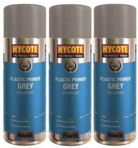 Hycote Grey Plastic Primer 400ml (Pack of 3)
