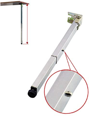 X1NGFU Pied de Meubles en Acier Inoxydable Réglable,Pliable Pied de Table en Métal,Télescopique Pied de Bureau de Bar,Pied de Table Élévatrice,Pied de Support Réglables,avec Vis (90cm/35.4in)