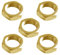 Joywayus 5 tuercas hexagonales M15 x 1,0 mm de paso de latón métricas de rosca fina