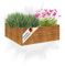 DELUKE Hochbeet aus Cortenstahl Aksel | unten offen | Pflanzenbeet Metall Gartenbeet Blumenbeet Beet hoch Frühbeet für Garten Gemüsebeet, 100x100x36cm