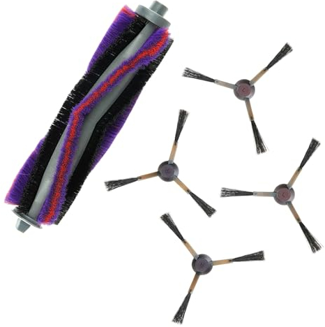 C-U 4 brosses latérales + 1 brosse rotative de rechange de haute qualité Eureka pour aspirateur robot Eureka NERE10S
