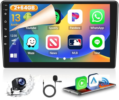 Hikity 2+64GB Android 15 Radio Coche para Opel Astra H 2004-2008/Zafira B 2005-2015 CarPlay Android Auto Inalámbrico Bluetooth Manos Libres Auto Radio con 9 Pantalla Táctil WiFi GPS