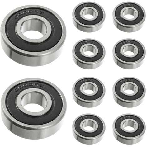 HUAREW 6000 2RS Kugellager, aus Lagerstahl 10mm x 26mm x 8mm, Doppelt Geschirmte Rillenkugellager für DIY, Drehbänke, Motoren, 3D-Drucker, Fräsmaschinen, verschiedene mechanische Geräte, etc(10Pcs)