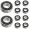 HUAREW 6000 2RS Kugellager, aus Lagerstahl 10mm x 26mm x 8mm, Doppelt Geschirmte Rillenkugellager für DIY, Drehbänke, Motoren, 3D-Drucker, Fräsmaschinen, verschiedene mechanische Geräte, etc(10Pcs)