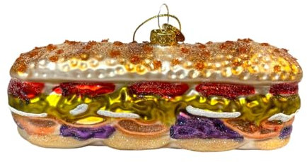Werner Voss GmbH Weihnachtsanhänger Sandwich aus Glas, 13x5 cm, funkelnd