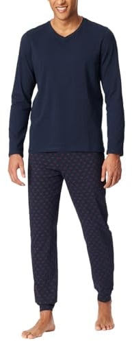 Schiesser Men's Herren Schlafanzug Lang Mit Bündchen - Nightwear Set Pajama Set