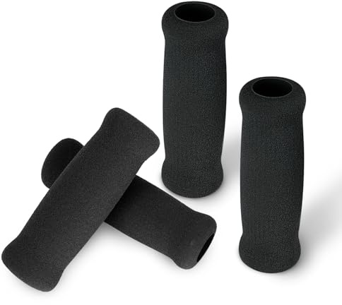 supregear 4PK Stockgriffe, Schaumstoff-ersatzhandgriffe für Offset- und Gehstöcke, Rutschfeste Griffabdeckungen für Lenker, 4,53 x 0,8 x 0,8 Zoll / 11 x 2 x 2 cm