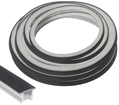 GHIBFBT LED Silikon Profil,12x12mm 3M Flexibel LED Neon Aufbau Profil für Akustikpaneele, LED Strip Abdeckung für gleichmäßige Beleuchtung, Schlafzimmer, Wohnzimmer (3 Metre)