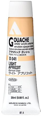 Holbein Acryla Gouache Artists Acrylic Polymer Emulsion, 20ml Flesh (D041)