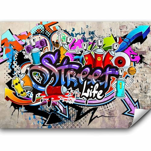 Fotomurales B&D XXL 250x175 cm Papel pintado tejido no tejido Decoración de Pared decorativos Murales moderna Diseno Fotográfico Graffiti i-a-0108-a-c