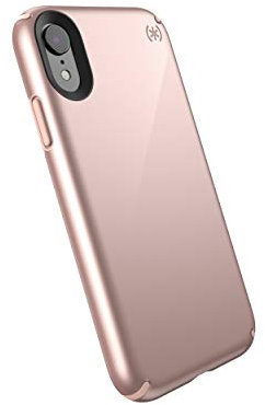 Speck Products Presidio Metallic iPhone XR Case, Rose Gold Metallic/Dahlia Peach