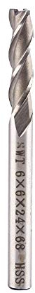 Torno CNC 3 ranuras Torno recto Extremo Fresa Broca Aluminio Extra 6 mm Final Fresa Produce alta tenacidad, resistencia a la abrasión, corte de alta velocidad en fresadoras