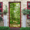 A.Monamour Sticker Porte Autocollant Poster De Porte 3D Arbres Verts Nature Forêt Paysage Vinyle Affiche De Porte Sticker Mural Papier Peint Art Décor 77 x 200 cm