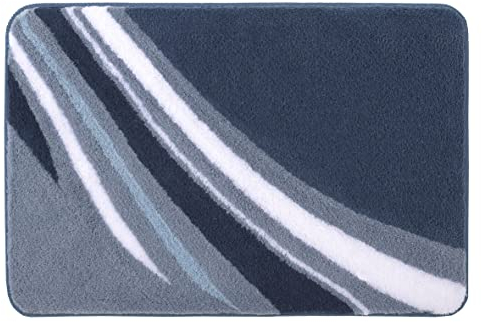 Meusch Badteppich Lyra, Farbe: Iceblue, Material: 100% Polyacryl, Größe: 60x 90 cm