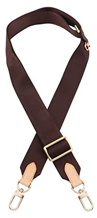 Schultergurt Multi Pochette Zubehör Ersatzgurt Verstellbarer breiter Canvas Gurt für LV Crossbody Geldbörse Schultertaschen (Canvas Schultergurte (Coffee))