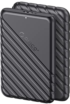 ORICO 2 Pezzi Case HDD 2.5 SATA USB 3.0, Case Hard Disk per HDD e SSD 9.5mm e 7mm, Supporto UASP, TRIM,Nessuno Strumento Richiesto,Nero
