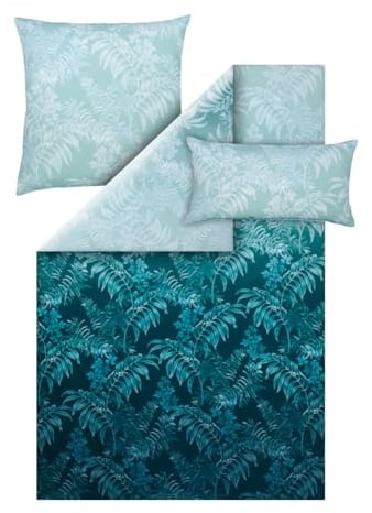 ESTELLA Ateliers Satin de Luxe Bettwäsche-Garnitur Azura Farbe türkis-560 Größe 135x200 + 80x80 + 40x80 cm