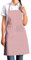 Encasa Homes Verstellbare Küchen Schürze mit Taschen und Handtuchhalter, 68x85 cm, recycelte Baumwolle, für Zuhause, Restaurant, Männer & Frauen, Kochen, Backen - Rot tickend