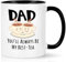 Joymaking Best Tea Mug for Dad - Funny Father's Day Birthday Gift from Daughter Son, You'll Always Be My Best-Tea, 12Oz Black