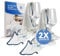 Foyer Nuage Microfibre Cleaning Cloths, 65 X 50cm Large Lint Free Glass Polishing Cloths for Glasses, Glassware, Stemware, Lens (White, 65 x 50 cm 2pcs)