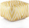 Amago home Kelim Sitzwürfel 50x50 H35cm Pouf Fußhocker Sitzhocker Bodenkissen Fußschemel Farbe metallic Gold