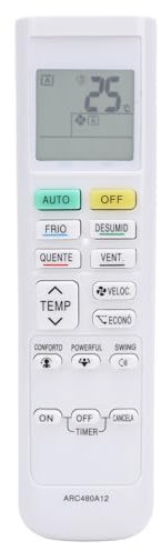Mando a Distancia de Repuesto para Aire Acondicionado ARC480A11 ARC480A13 ARC480A9 ARC480A49 ARC480A53 ARC480A55, Mando a Distancia de CA con Pilas ARC480A12