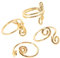 SAFIGLE 4-teiliges Set Strand-fußring-set Zehenringe Für Frauen Metall Ring Sommer Strandring Fußring Für Zehen Fische Ring Damen Zehenring Musiknotenring Boho-zehenringe Golden Messing