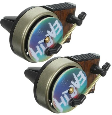 iplusmile 2 Sets Car Aromatherapy Car Model Record Player Air Freshener Vintage Record Player Car Interior Decoration Vintage Decor Cars Record Player Car Air Freshener Air Freshener Car Pe